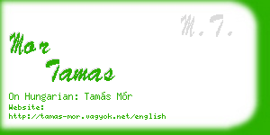 mor tamas business card